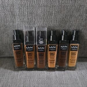NYX Can't Stop Won't Stop Foundation Collection, 6 Bottles All New